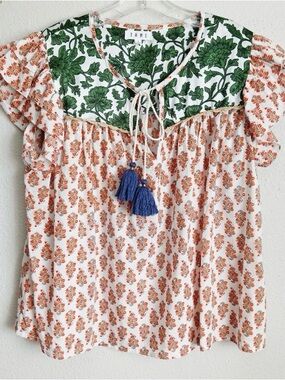 THML Turn To Fun Floral Blouse - Small